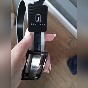 Men’s PGA Tour Belt Reversible Logo Faux Leather Men's White/ Black Belt Size 32